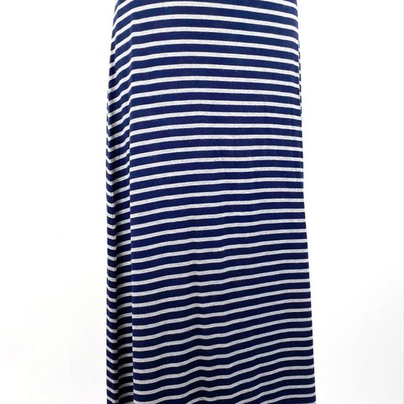 J.CREW Striped Navy Maxi Skirt Size XS - Picture 3 of 6